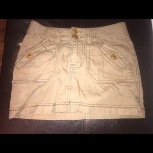 Early 2000s Denim Military Mini Skirt